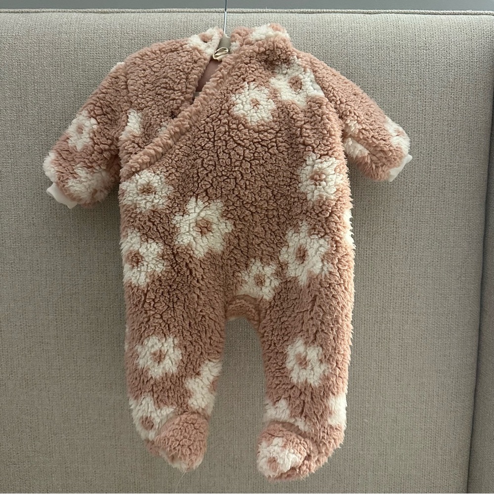 Floral Sherpa Kids Footie